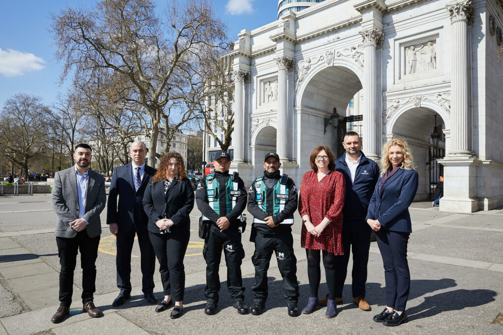 Marble Arch BID and Lodge Service with two members of the Marble Arch Street Team